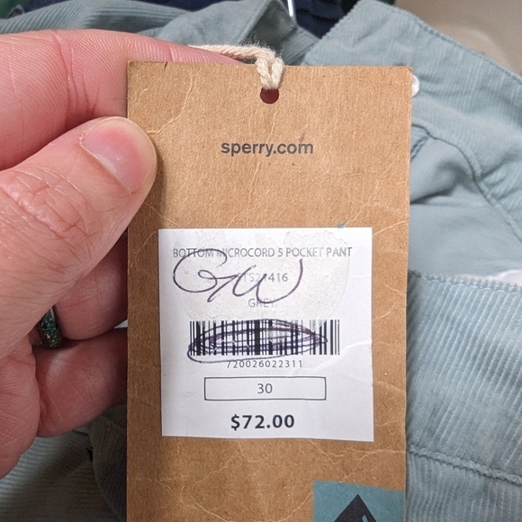 Sperry NWT Micro Cord 5 Pocket Pant Sz 30 - Picture 13 of 13